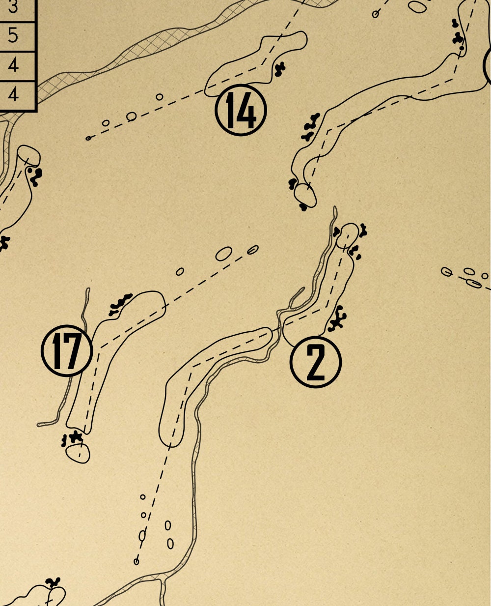 Sugarloaf Golf Club Outline (Print)