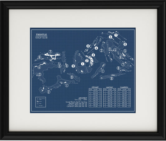 Thistle Golf Club Blueprint (Print)