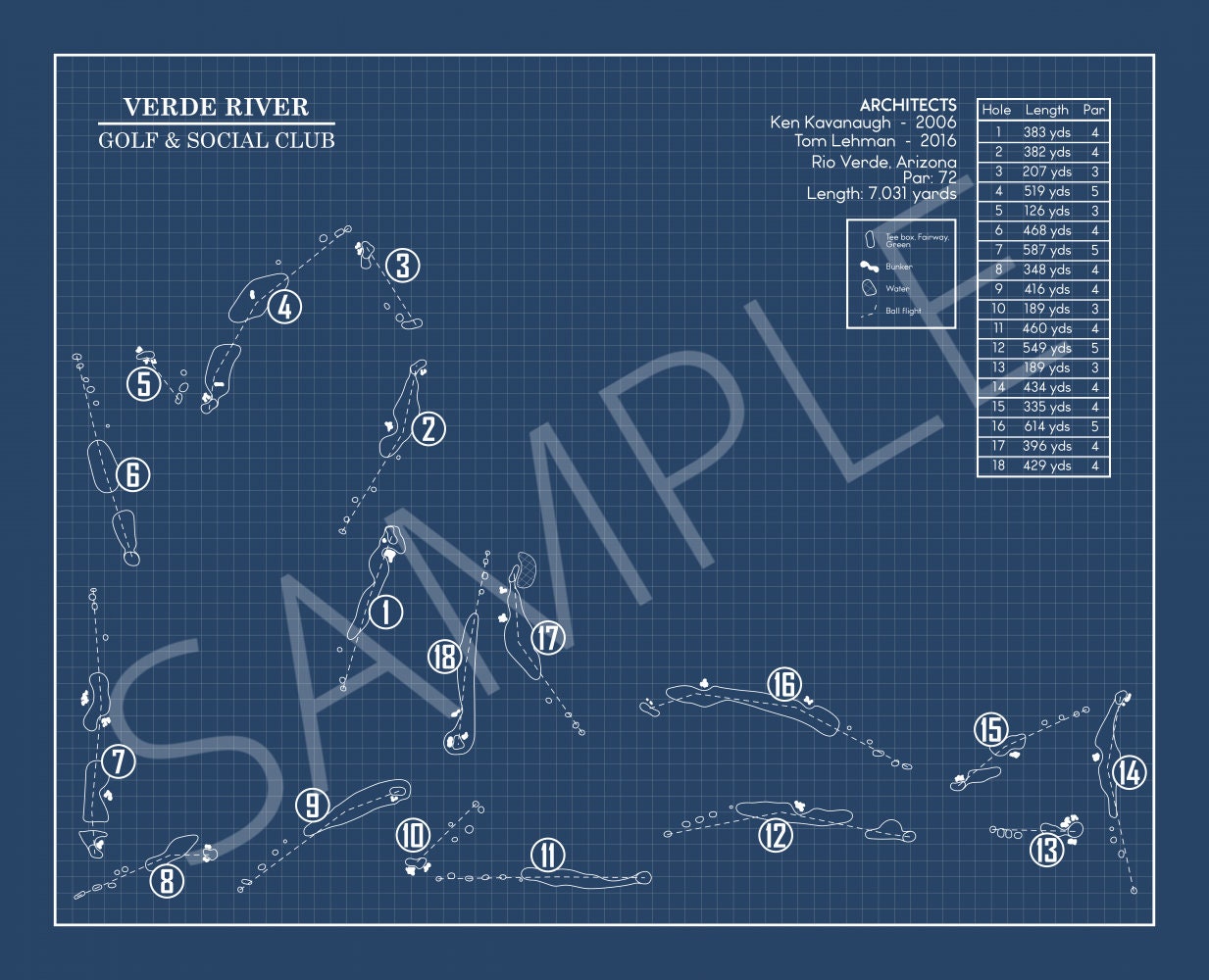 Verde River Golf & Social Club Blueprint (Print)
