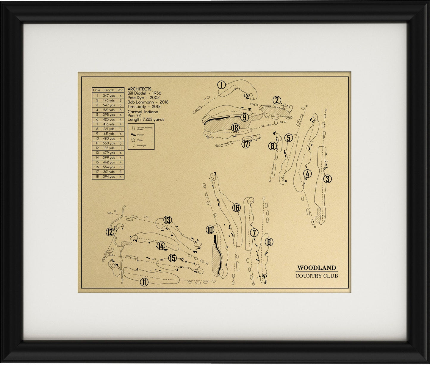 Woodland Country Club Outline (Print)