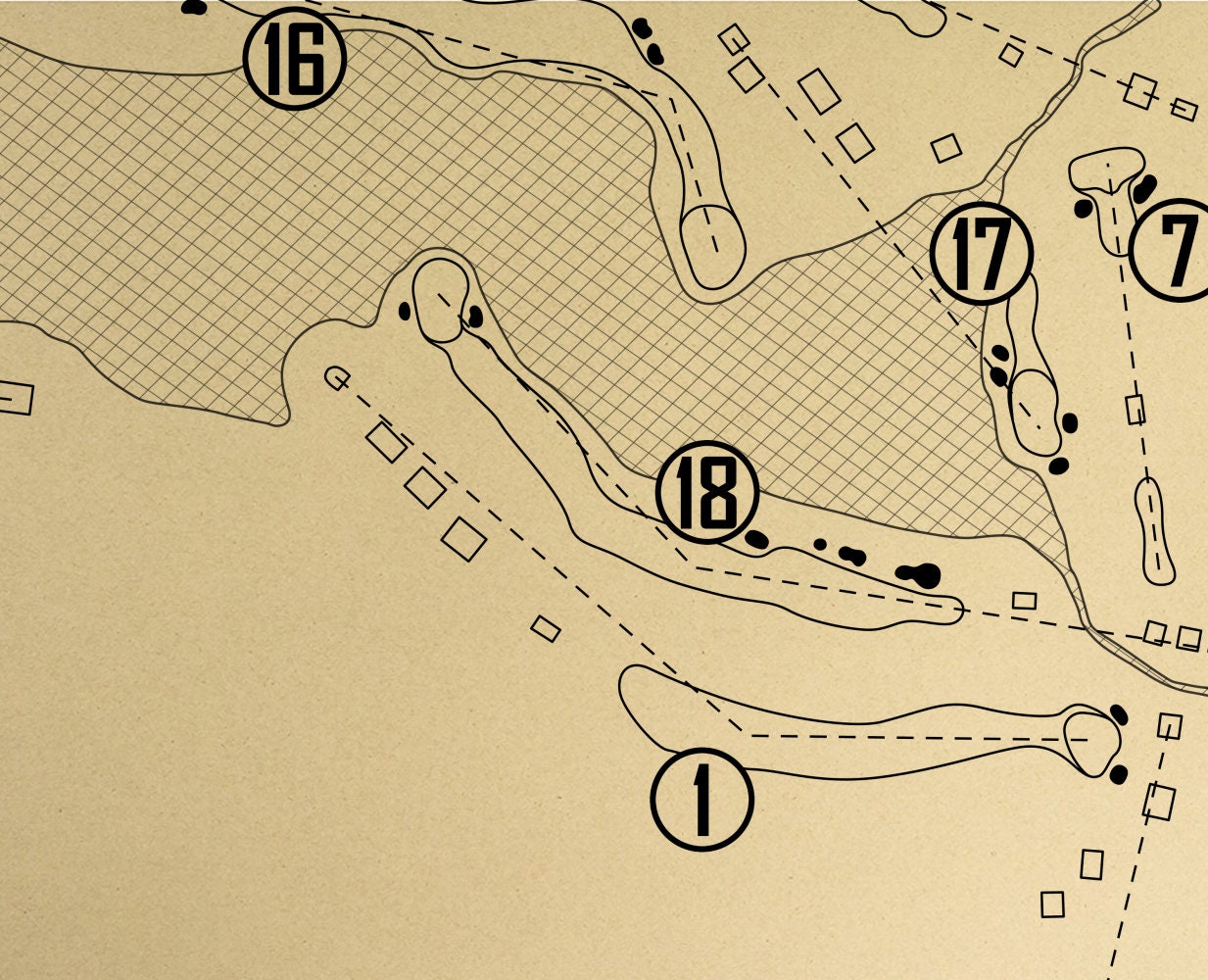 Capital City Club Brookhaven Course Outline (Print) GolfBlueprints