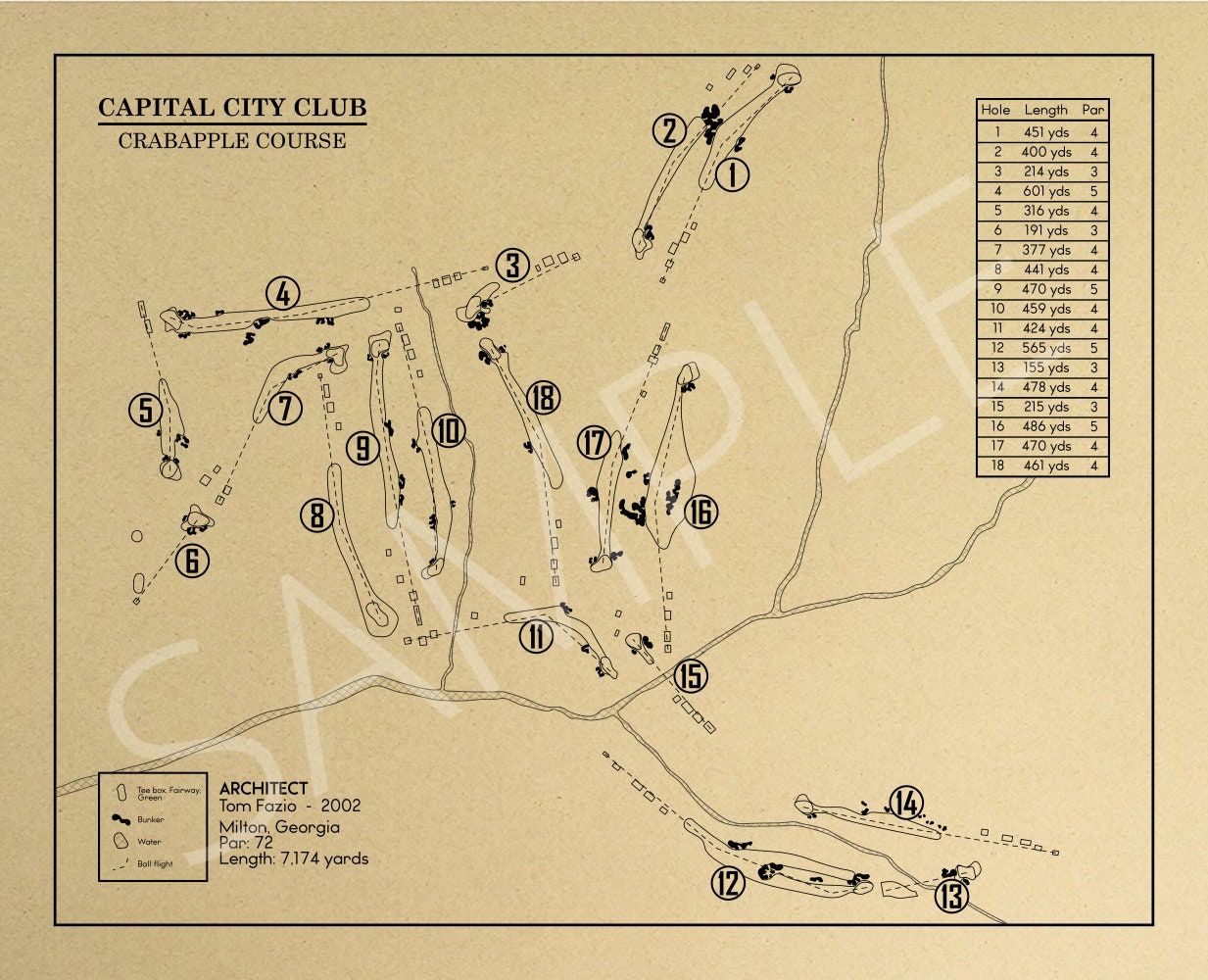 Capital City Club Crabapple Course Outline (Print)