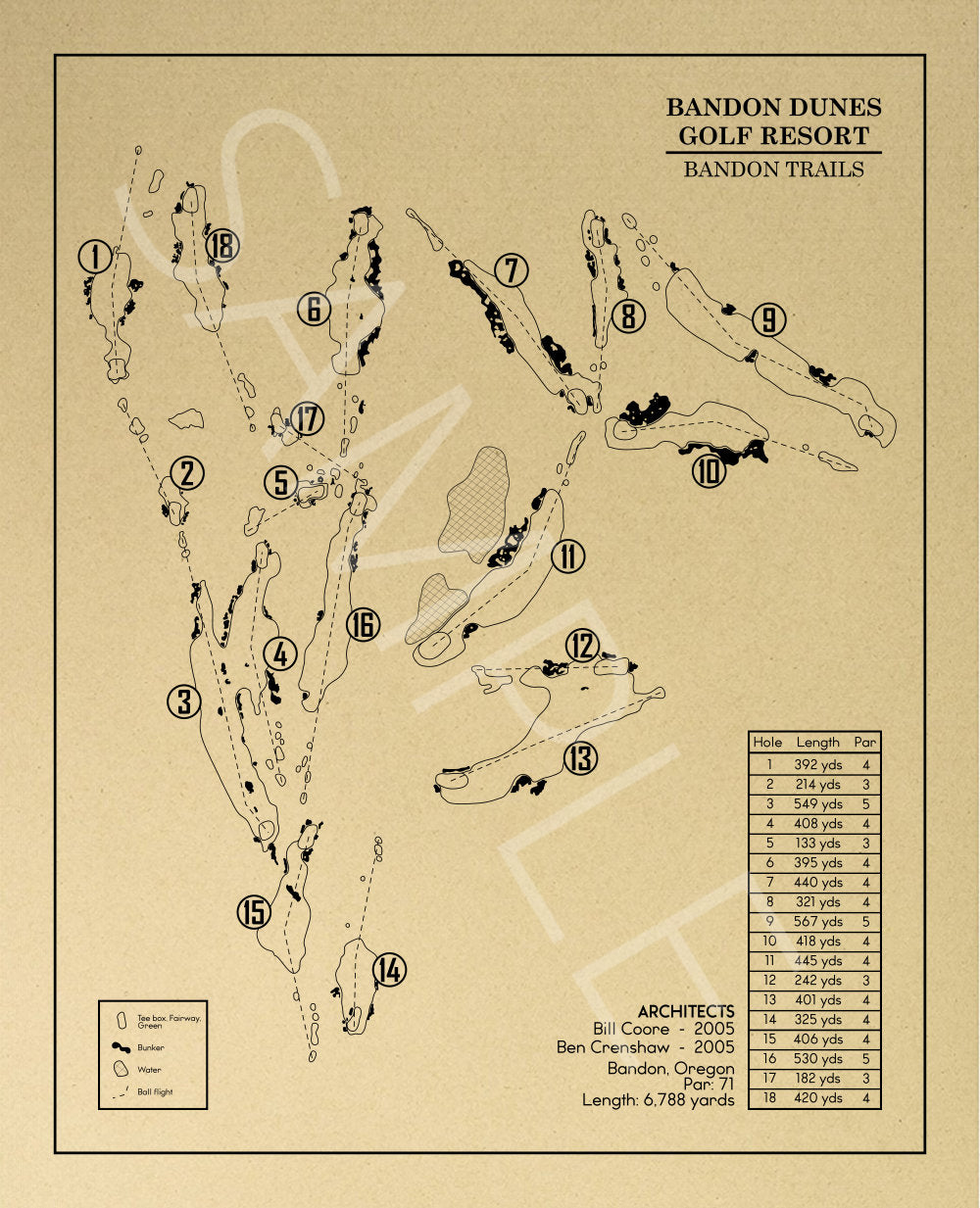 Barrington Hills Country Club Outline (Print)