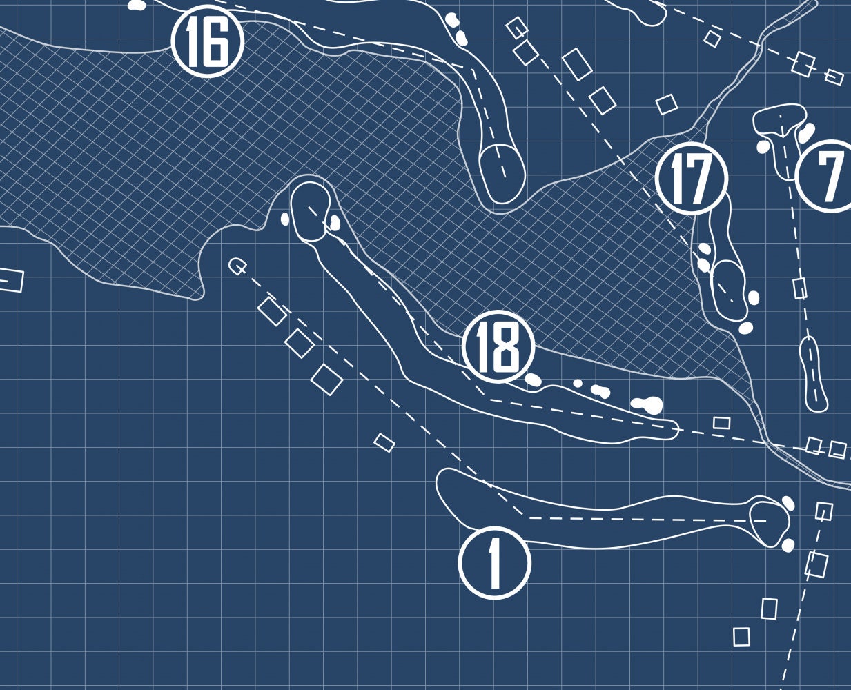 Capital City Club Brookhaven Course Blueprint (Print) GolfBlueprints