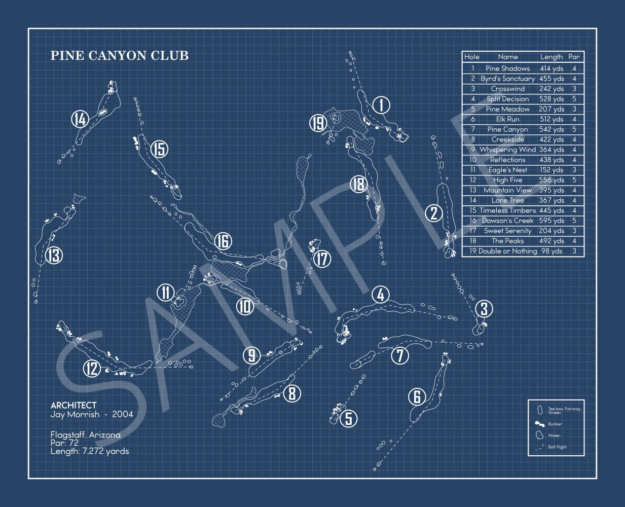 Pine Canyon Club Blueprint (Print)