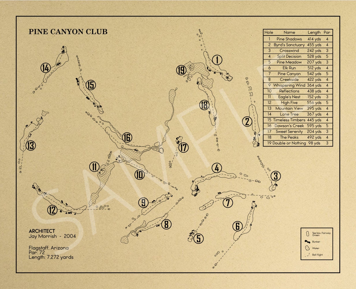 Pine Canyon Club Outline (Print)
