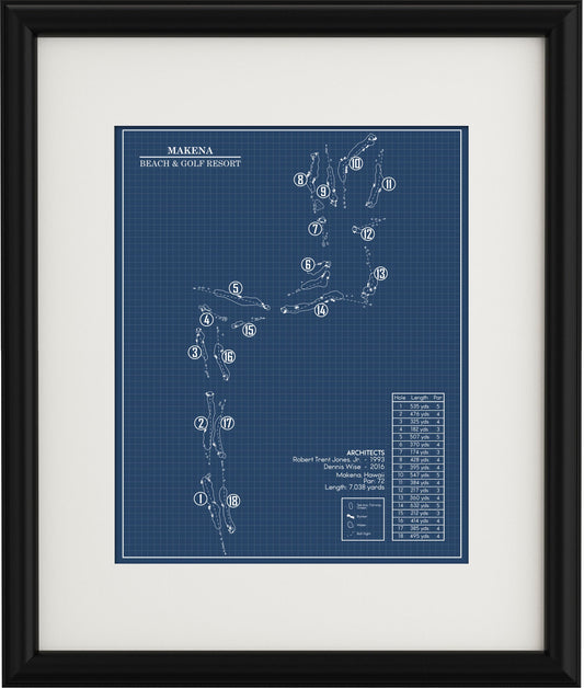 Makena Beach & Golf Resort Blueprint (Print)