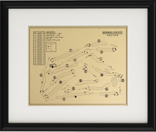 Morris County Golf Club Outline (Print)
