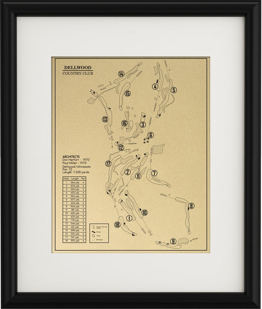 Dellwood Country Club Outline (Print)