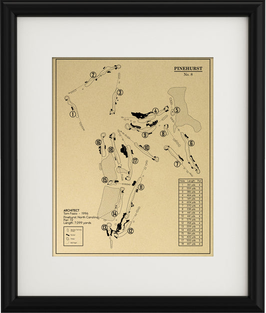 Pinehurst No. 8 Golf Course Outline (Print)