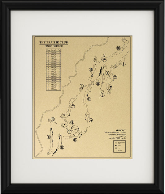 The Prairie Club Pines Course Outline (Print)