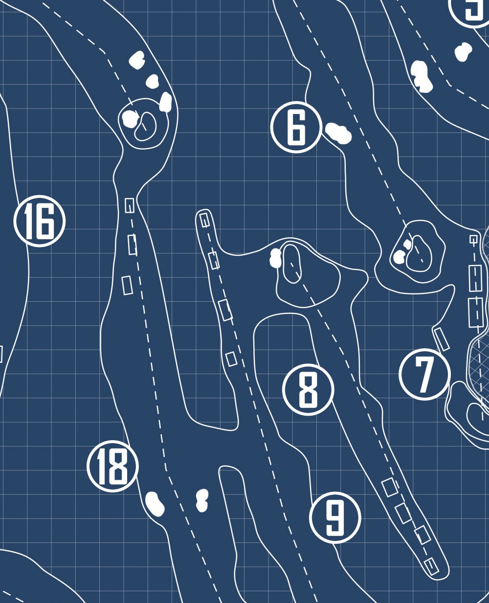 Bluejack National Golf Course Blueprint (Print)