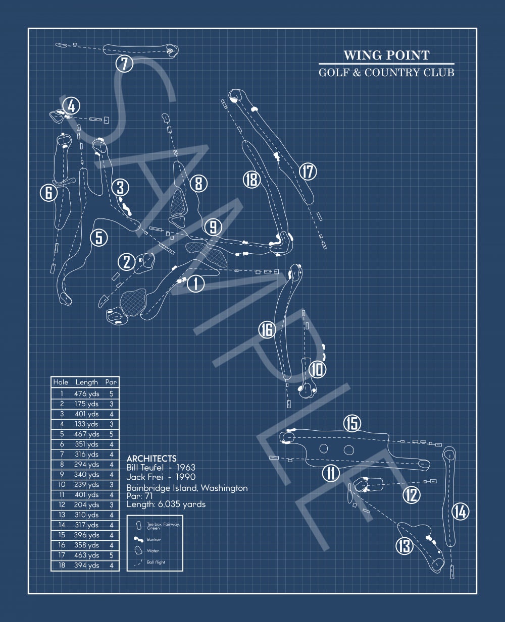 Wing Point Golf & Country Club Blueprint (Print)