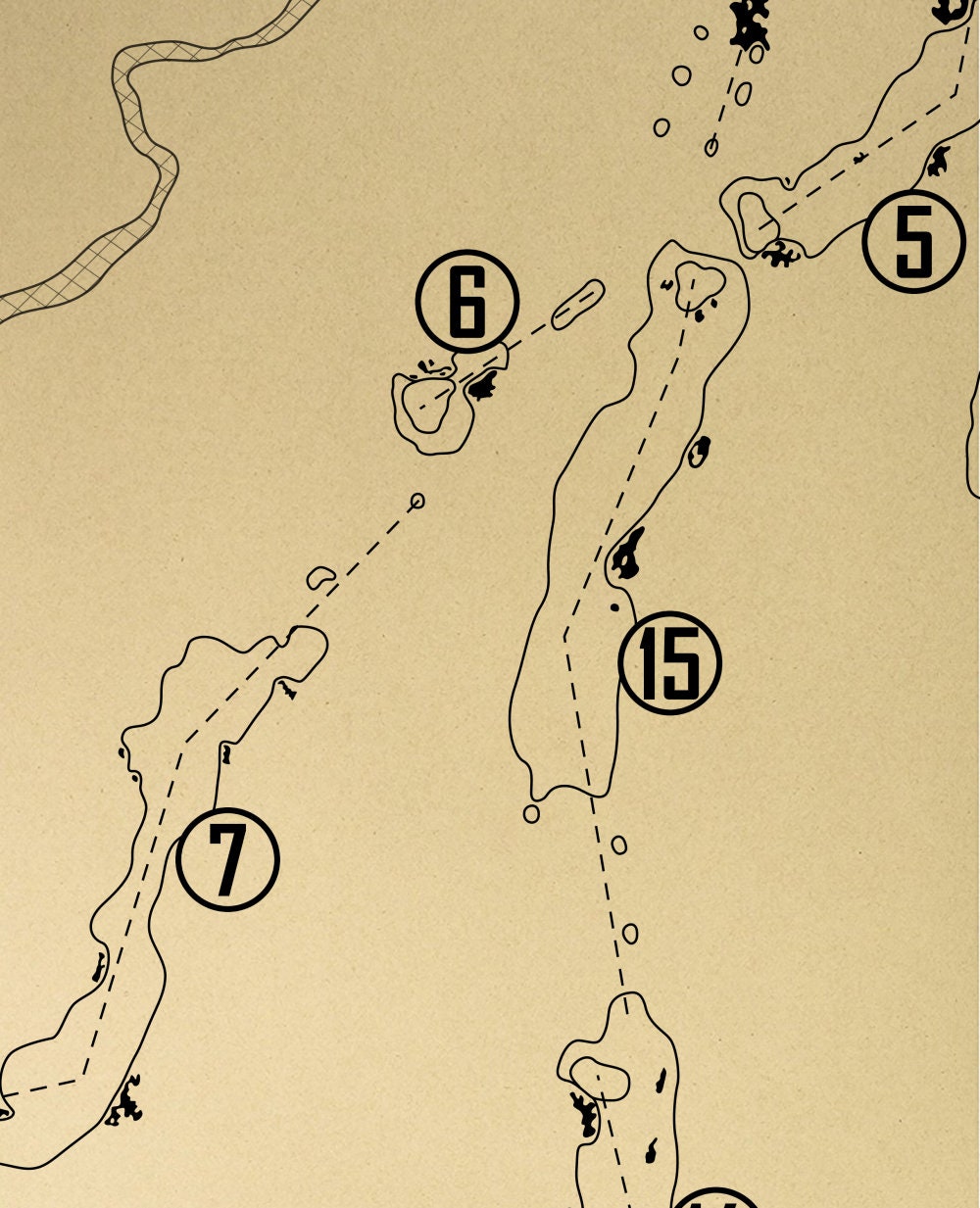The Prairie Club Pines Course Outline (Print)