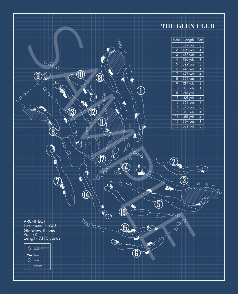 The Glen Club Blueprint (Print)