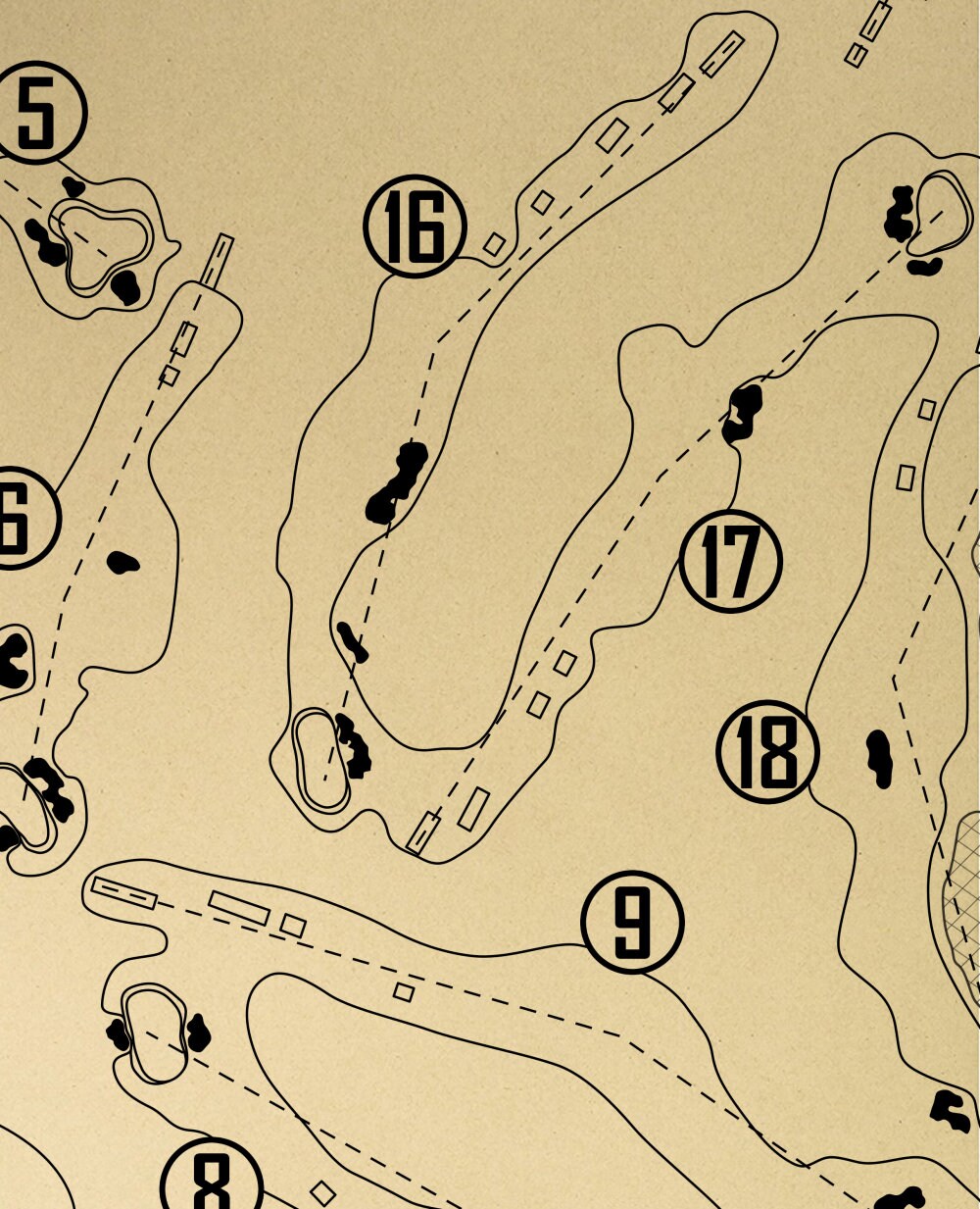 Frederica Golf Club Outline (Print)