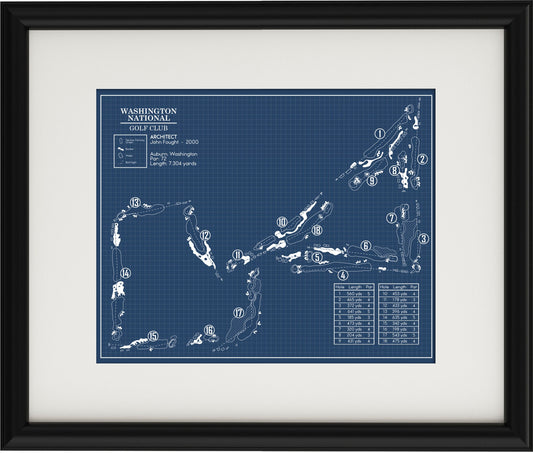 Washington National Golf Club Blueprint (Print)