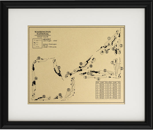 Washington National Golf Club Outline (Print)