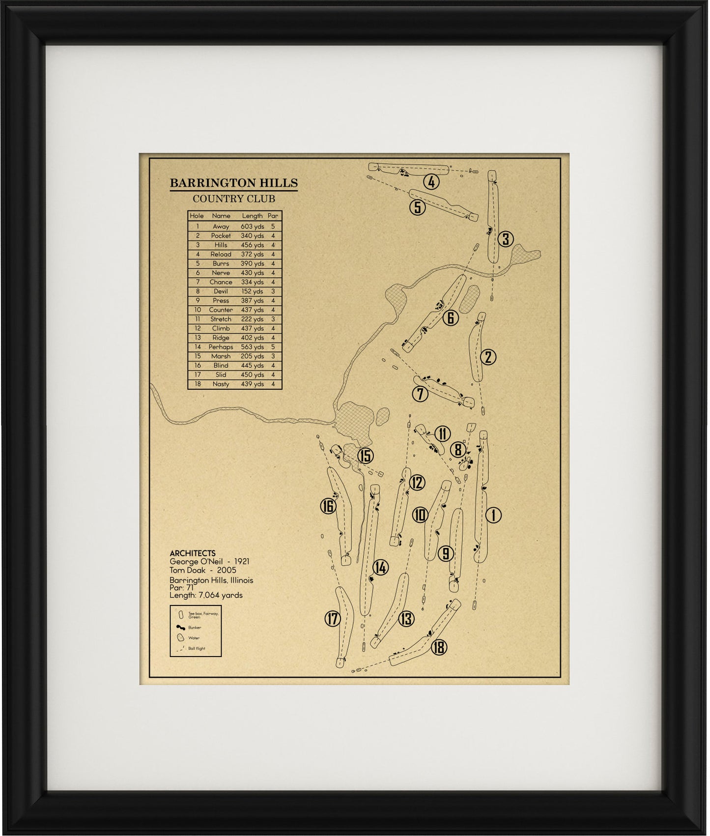 Beacon Hill Country Club Outline (Print)