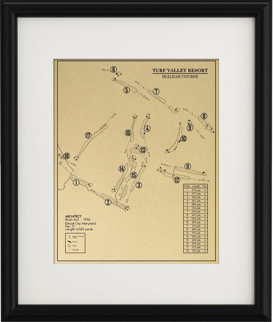 Turf Valley Resort Hialeah Course Outline (Print)