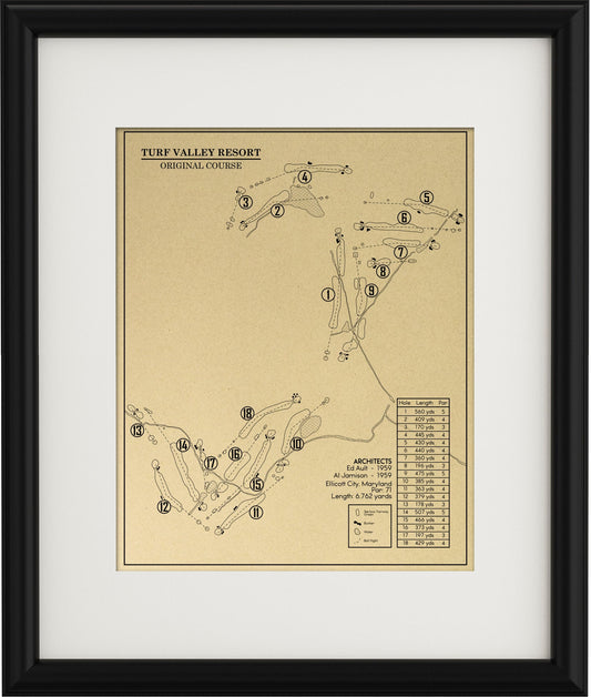 Turf Valley Resort Original Course Outline (Print)