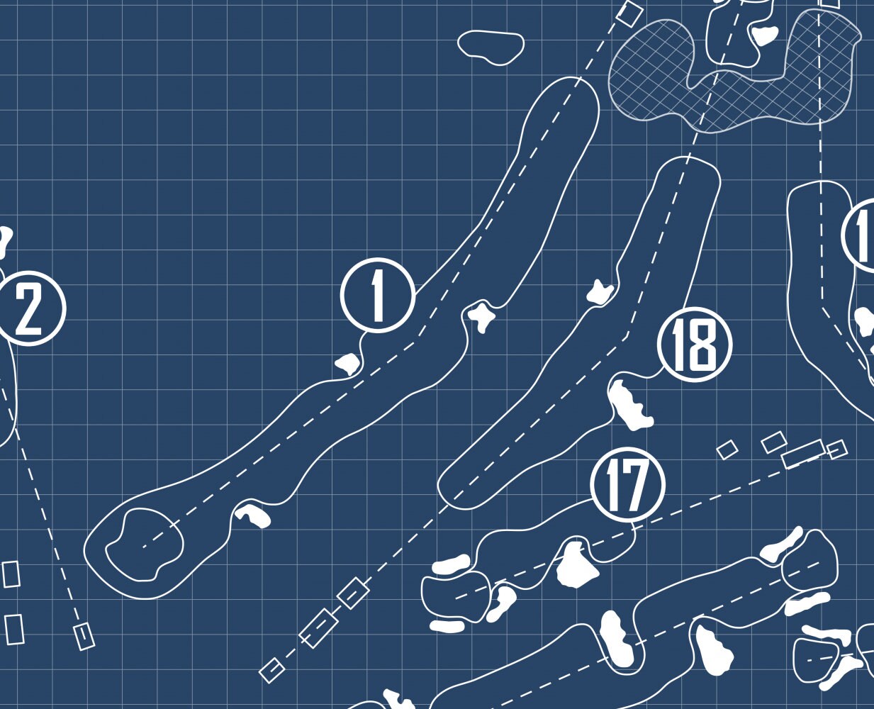 Evanston Golf Club Blueprint (Print)