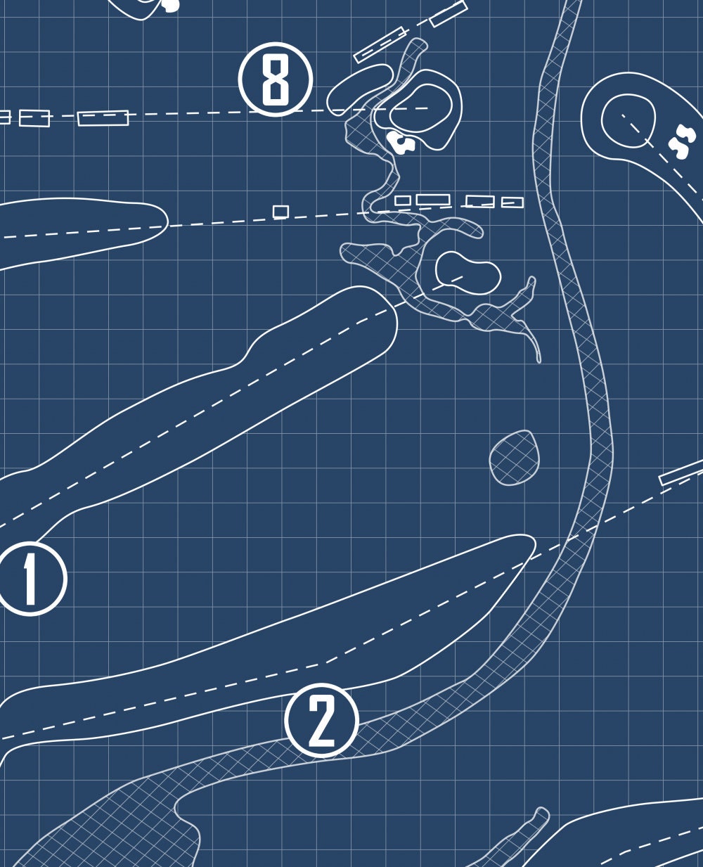 Conroe Country Club Blueprint (Print)