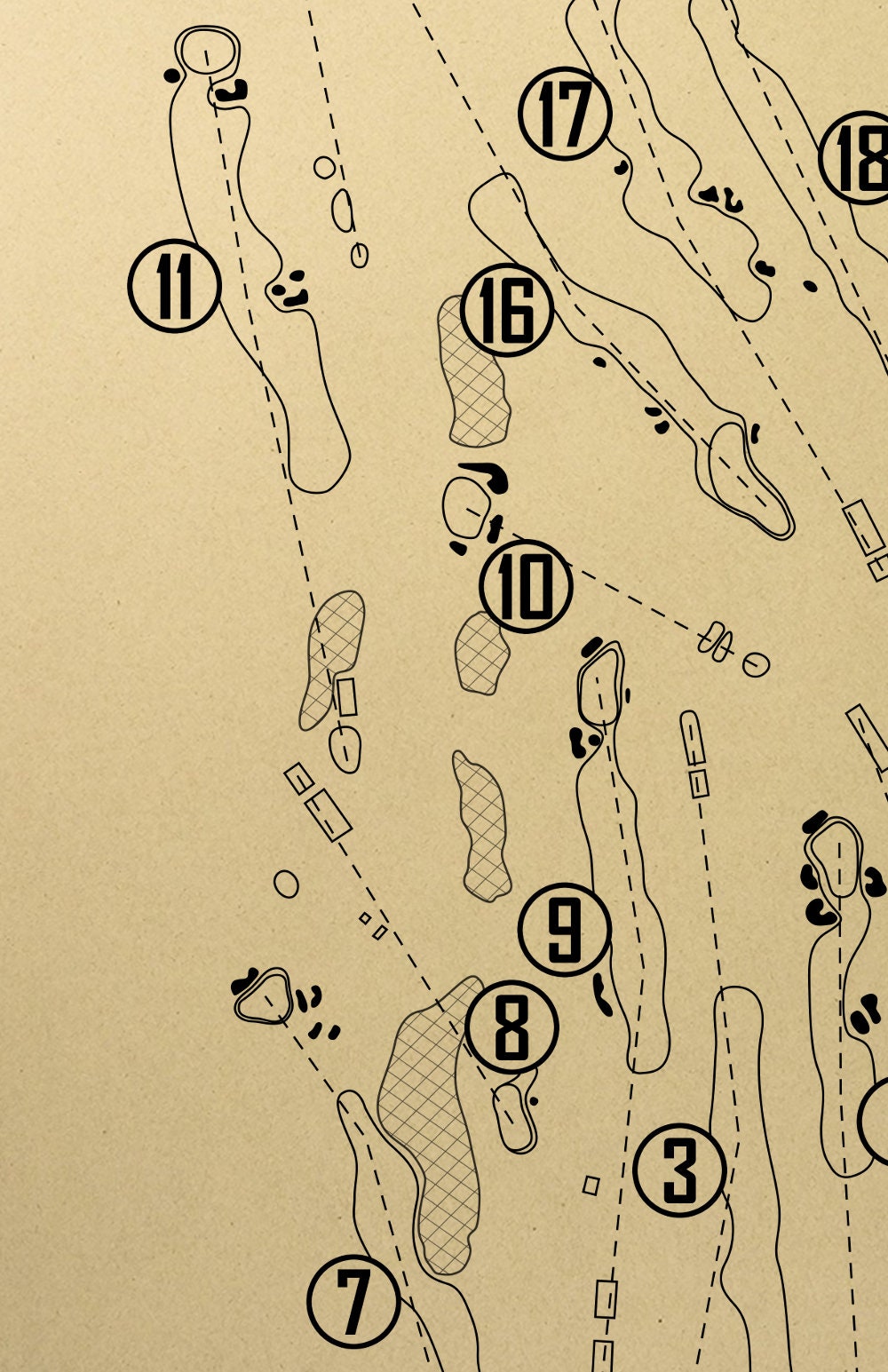 The Connecticut Golf Club Outline (Print)