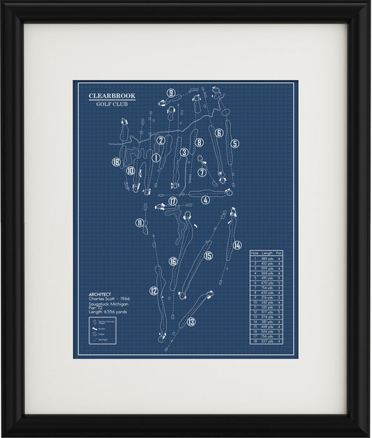 Clearbrook Golf Club Blueprint (Print)