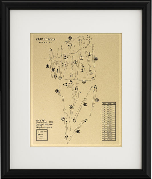 Clearbrook Golf Club Outline (Print)
