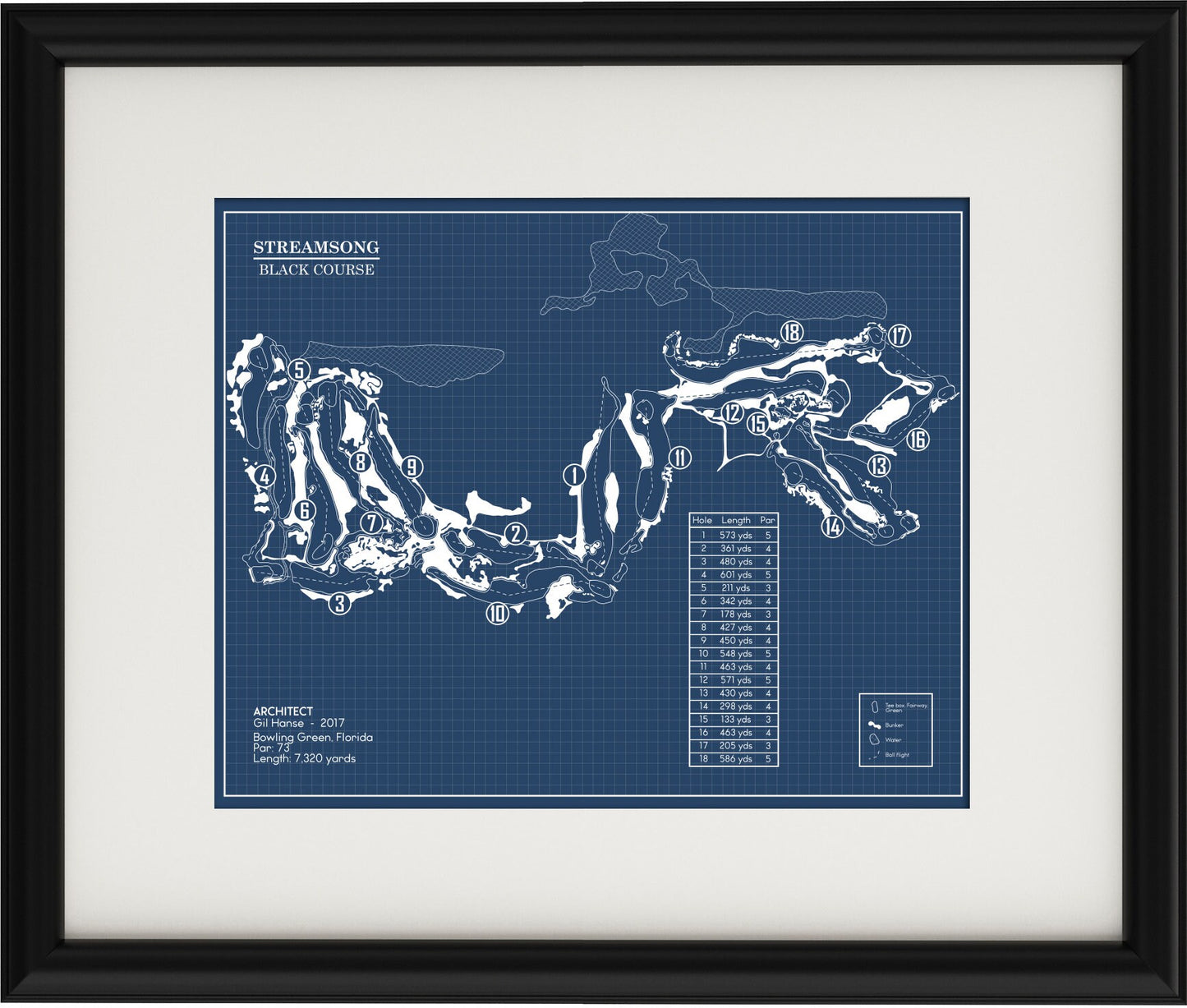 Streamsong Black Golf Course Blueprint (Print)