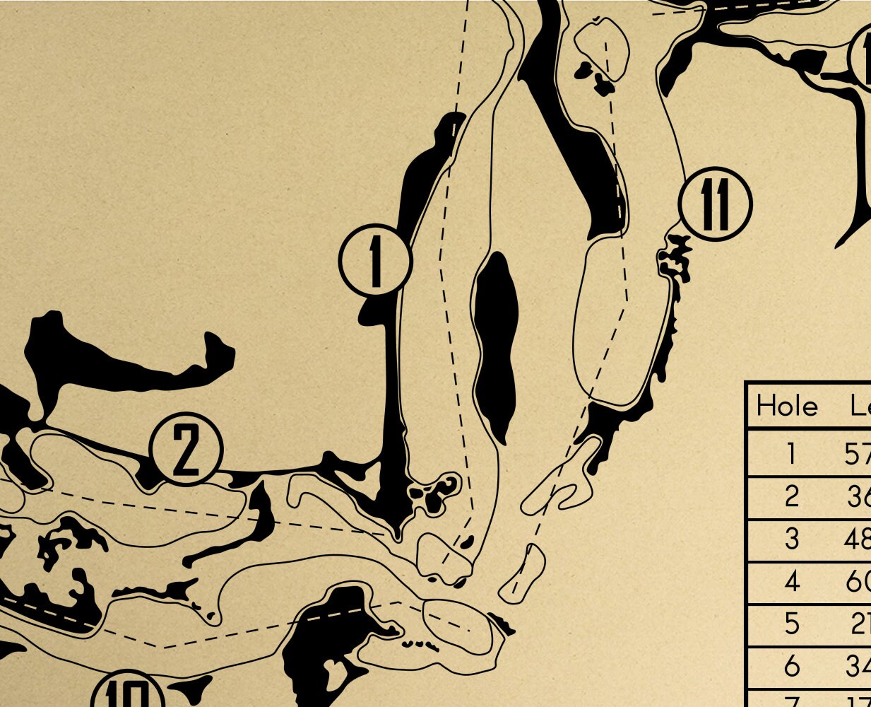 Streamsong Black Golf Course Outline (Print)