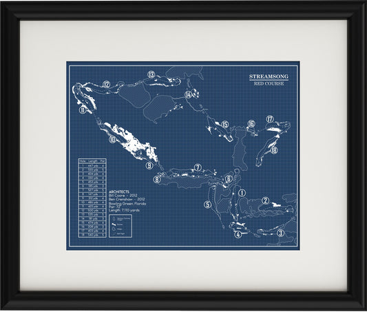 Streamsong Red Golf Course Blueprint (Print)