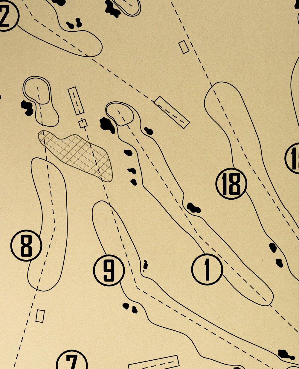 Essex Golf & Country Club Outline (Print)