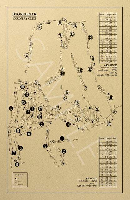 Stonebriar Country Club Outline (Print)