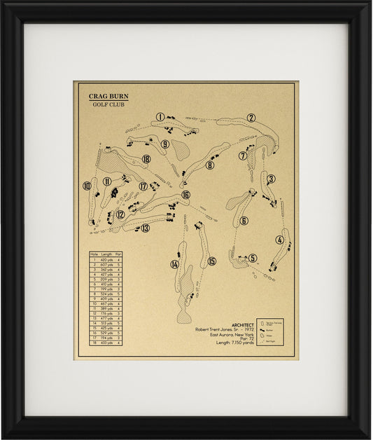 Crag Burn Golf Club Outline (Print)