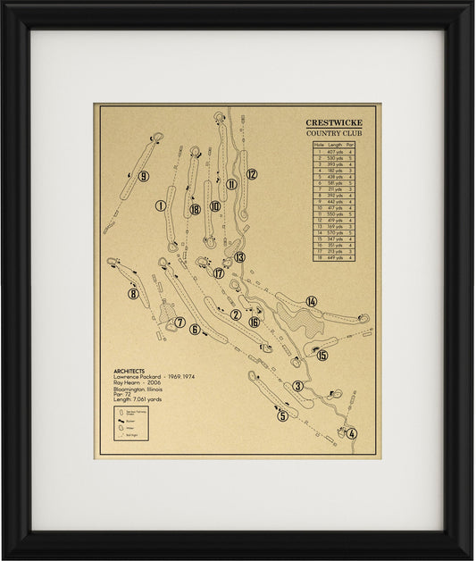 Crestwicke Country Club Outline (Print)