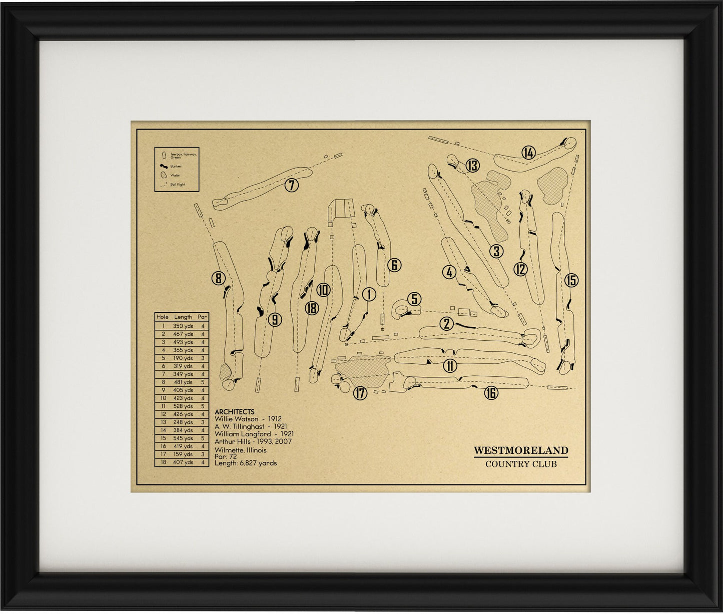 Westmoreland Country Club Outline (Print)