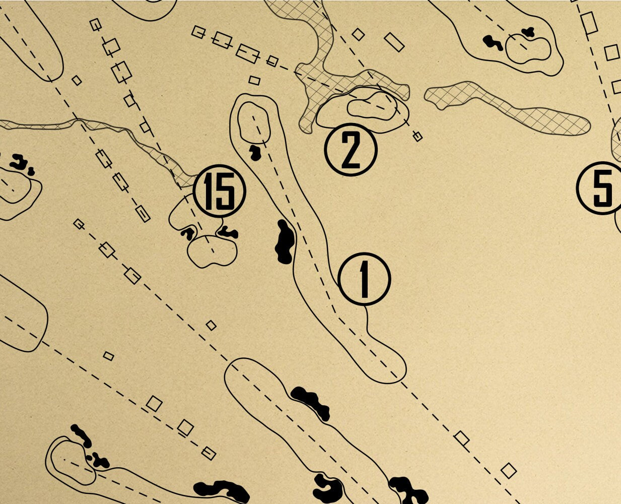 Eagle Point Golf Club Outline (Print)