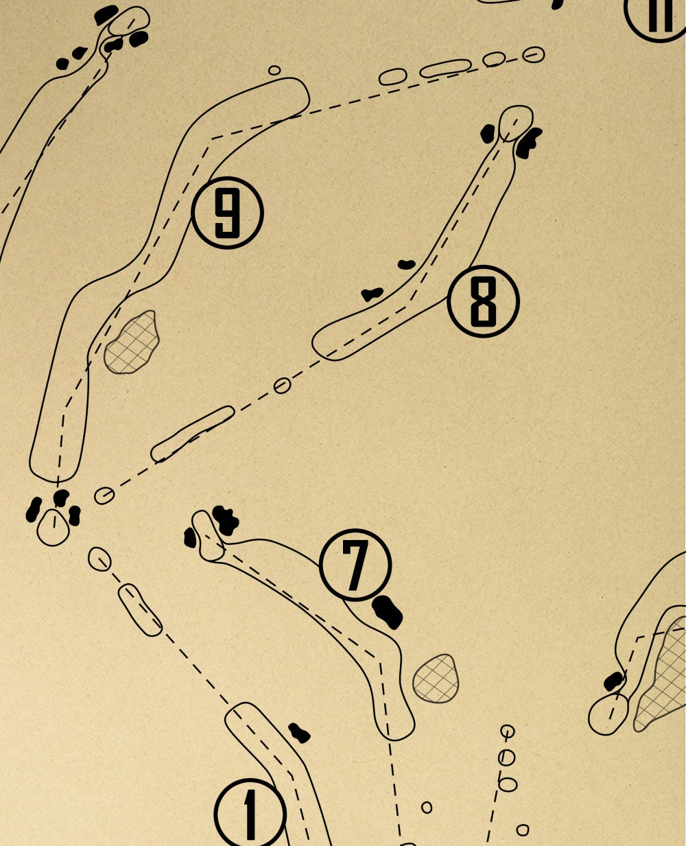 Boyne Highlands The Heather Course Outline (Print)