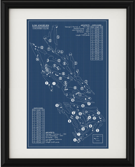 Los Angeles Country Club North and South Courses Blueprint (Print)