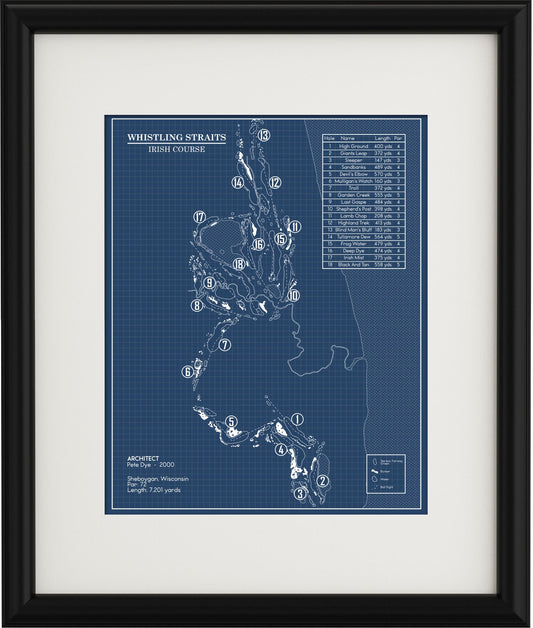 Whistling Straits - Irish Course Blueprint (Print)