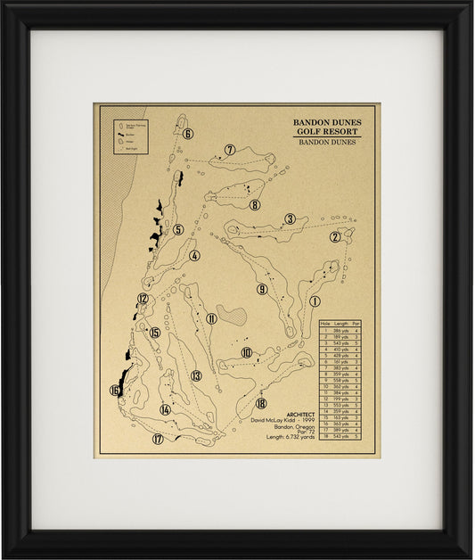 Bandon Trails Golf Course Outline (Print)