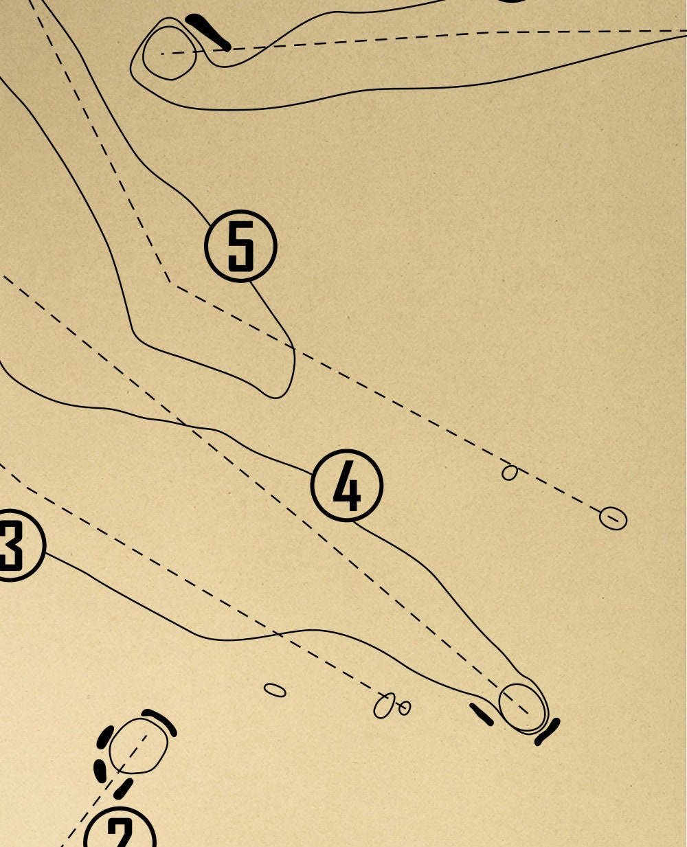 Bali Hai Golf Club Outline (Print)