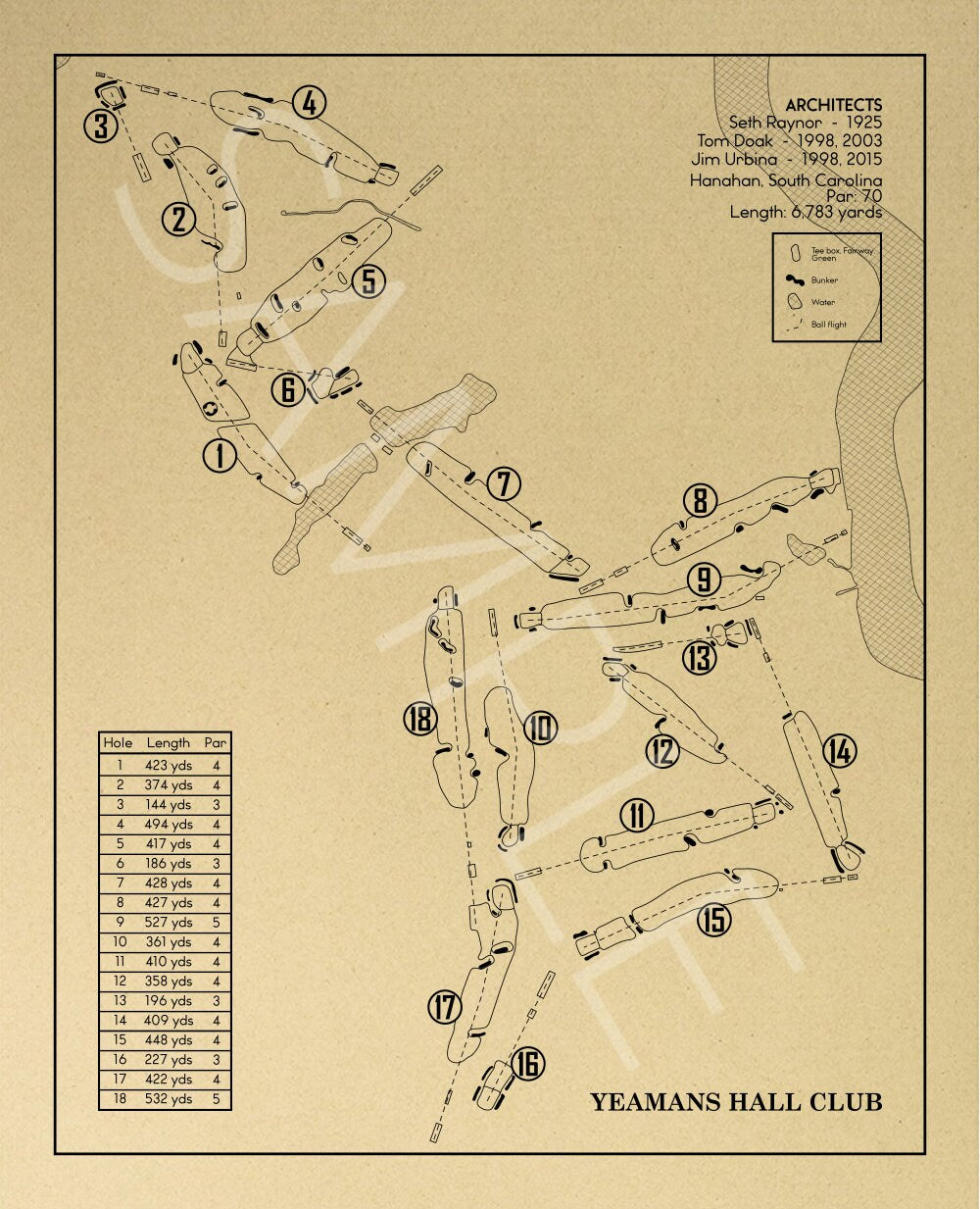 Yeamans Hall Club Outline (Print)