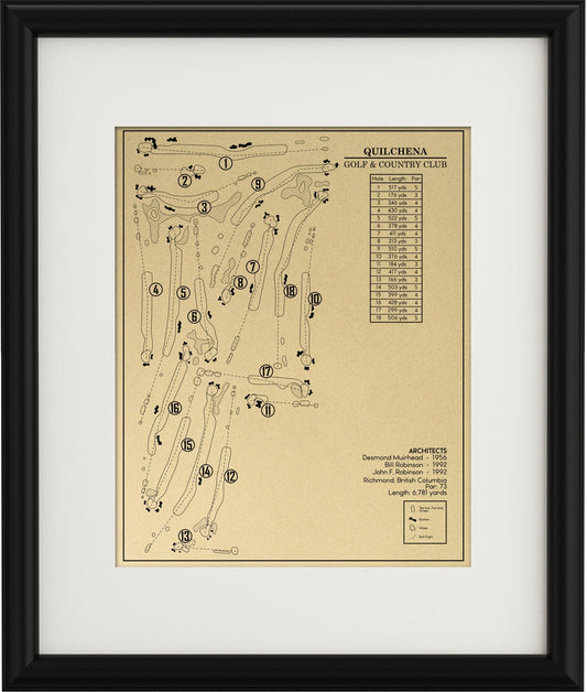 Quilchena Golf & Country Club Outline (Print)