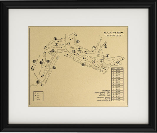 Mount Vernon Country Club Outline (Print)