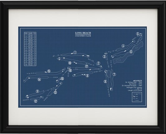Long Beach Country Club Blueprint (Print)