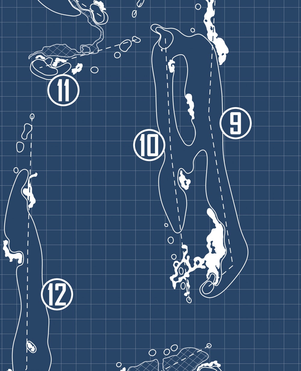 Pronghorn Golf Club Fazio Course Blueprint (Print)
