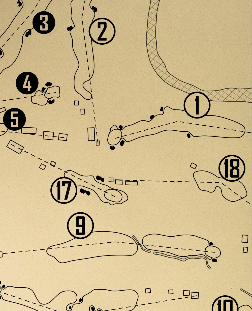 Toronto Golf Club Outline (Print)